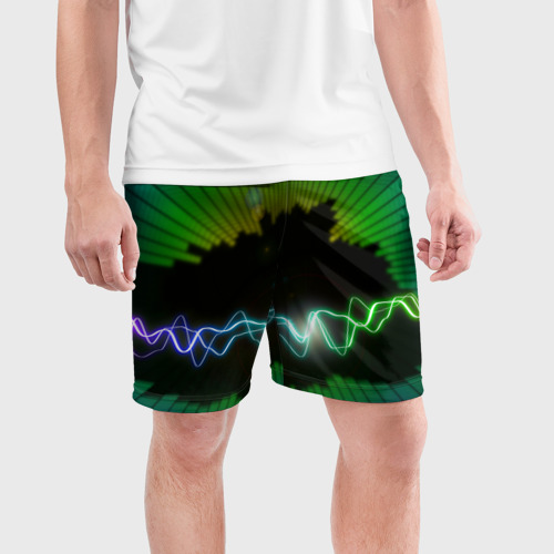 Мужские шорты спортивные Ритм, цвет 3D печать - фото 3