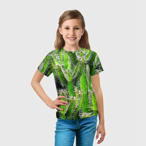 Детская футболка 3D Кактус, цвет 3D печать - фото 5