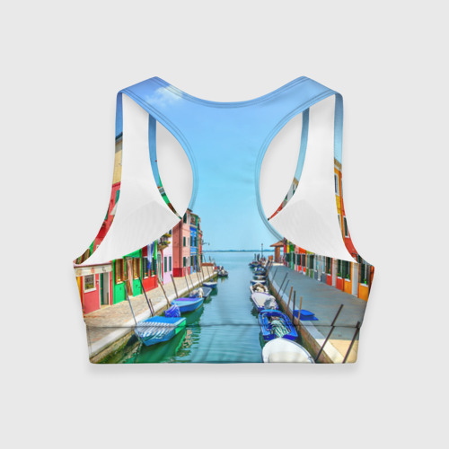 Женский спортивный топ 3D Венеция, цвет 3D печать - фото 2