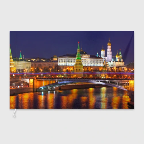 Флаг 3D Москва Кремль
