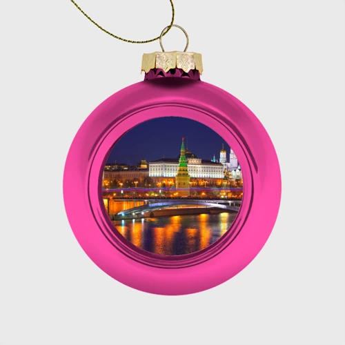 Ёлочный шар стеклянный/пластиковый Москва Кремль