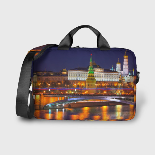 Сумка для ноутбука 3D Москва Кремль, цвет 3D печать