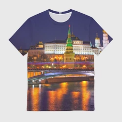 Мужская футболка 3D Москва Кремль