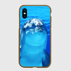 Чехол для iPhone XS Max матовый Дельфин