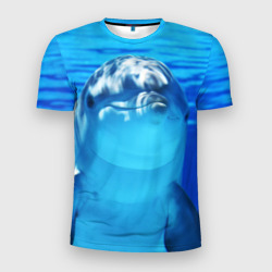 Мужская футболка 3D Slim Дельфин