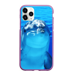 Чехол для iPhone 11 Pro Max матовый Дельфин