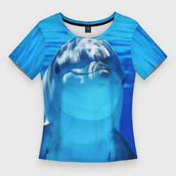 Женская футболка 3D Slim Дельфин