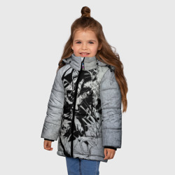 Зимняя куртка для девочек 3D Блич серый - фото 2