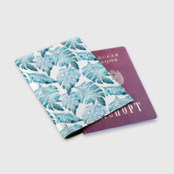 Обложка для паспорта матовая кожа Листья - фото 2