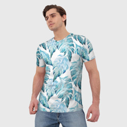 Мужская футболка 3D Листья - фото 2