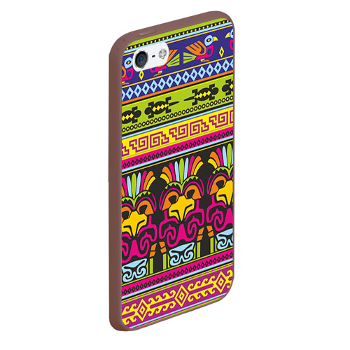 Чехол для iPhone 5/5S матовый Мексика, цвет коричневый - фото 3