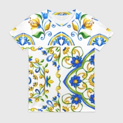Женская футболка 3D Майолика