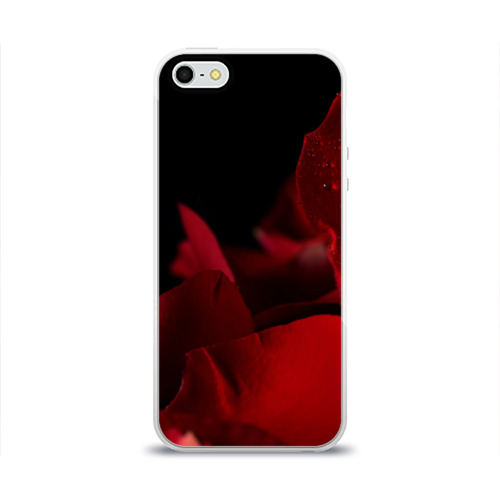 Чехол для Apple iPhone 5/5S силиконовый глянцевый Лепестки розы Фото 01 Чехол для Apple iPhone 5/5S силиконовый глянцевый Лепестки розы Фото 01