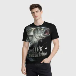 Мужская футболка 3D Эволюция - рыбалка - фото 2