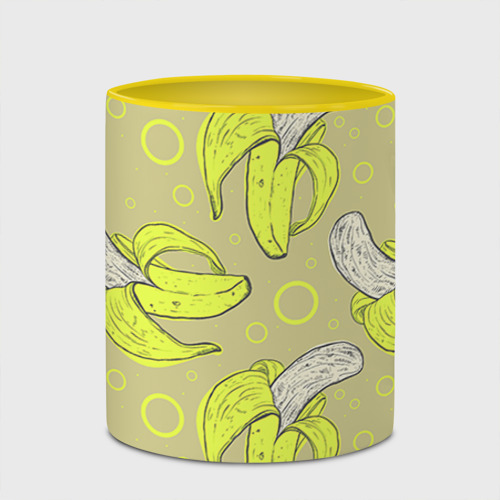 Кружка с полной запечаткой Банан 8, цвет белый + желтый - фото 4