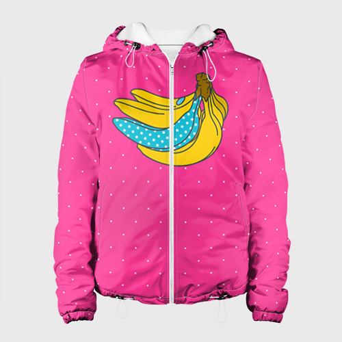 Женская куртка 3D Банан 2, цвет белый
