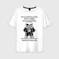 Женская футболка хлопок Oversize Sans Battle