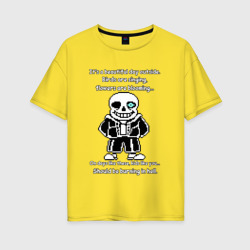 Женская футболка хлопок Oversize Sans Battle