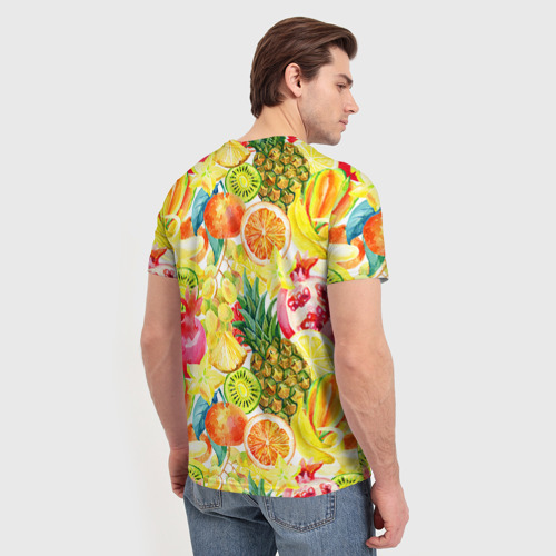 Мужская футболка 3D Веселые фрукты 1, цвет 3D печать - фото 4