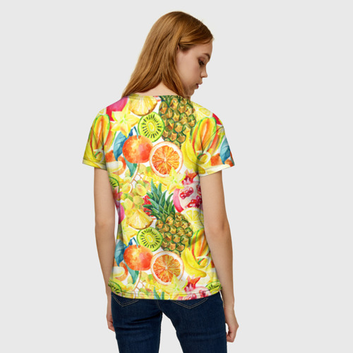 Женская футболка 3D Веселые фрукты 1 - фото 4