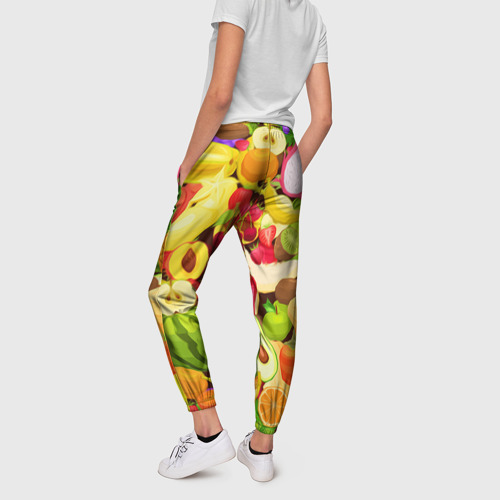 Женские брюки 3D Веселые фрукты, цвет 3D печать - фото 4