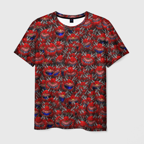 Мужская футболка с принтом Какодемоны pixel-art, вид спереди №1