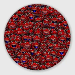 Круглый коврик для мышки Какодемоны pixel-art