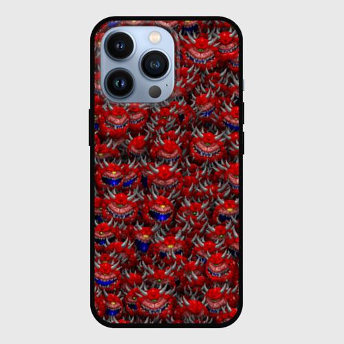 Чехол для iPhone 13 Pro Какодемоны pixel-art, цвет черный