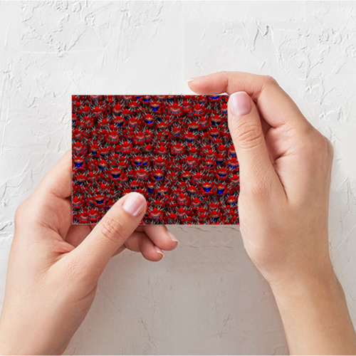 Поздравительная открытка Какодемоны pixel-art, цвет белый - фото 3