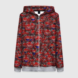 Женская толстовка 3D на молнии Какодемоны pixel-art