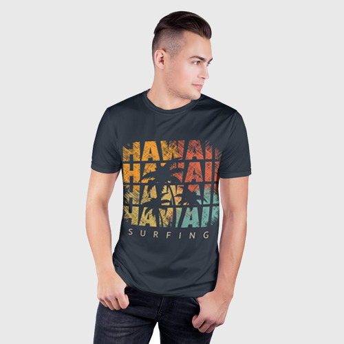 Мужская футболка 3D Slim Hawaii, цвет 3D печать - фото 3