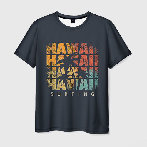 Мужская футболка с принтом Hawaii, вид спереди №1