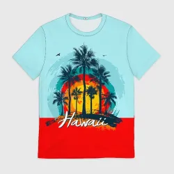 Мужская футболка 3D Hawaii 6