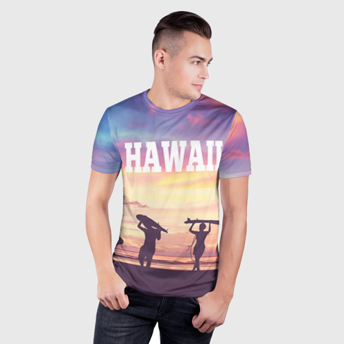Мужская футболка 3D Slim Hawaii 3, цвет 3D печать - фото 3