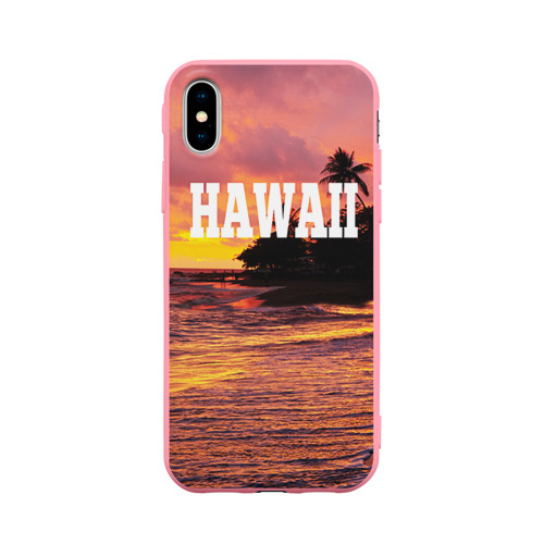 Чехол для iPhone X матовый HAWAII 2