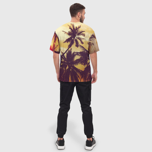 Мужская футболка oversize 3D MIAMI, цвет 3D печать - фото 4