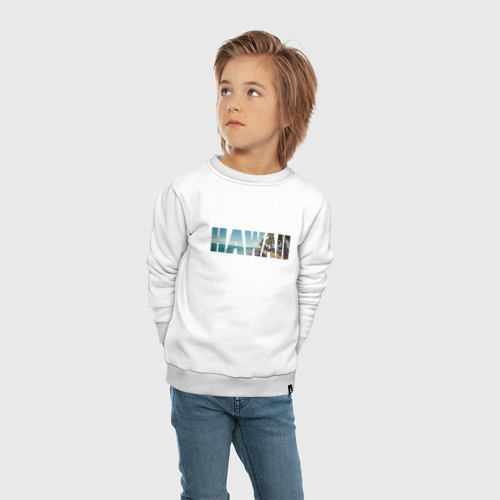 Детский свитшот хлопок HAWAII 8, цвет белый - фото 5