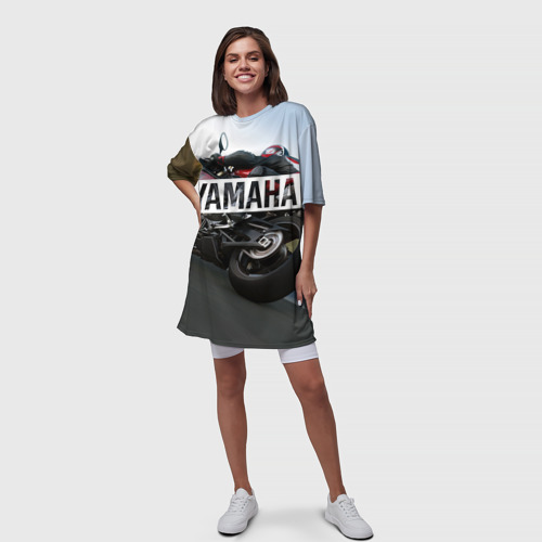 Платье-футболка 3D Yamaha 4, цвет 3D печать - фото 5