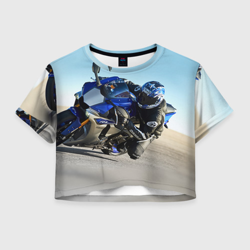 Женская футболка Crop-top 3D Yamaha, цвет 3D печать