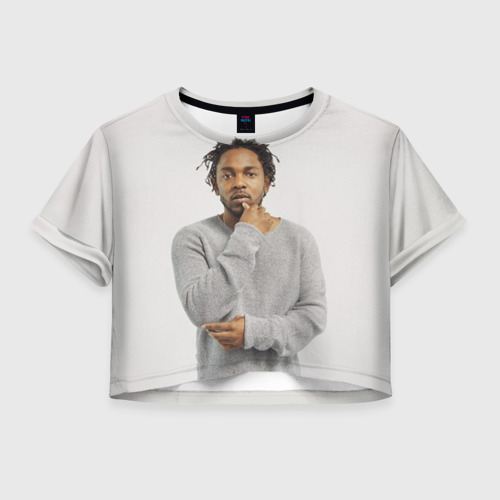 Женская футболка Crop-top 3D Kendrick Lamar, цвет 3D печать