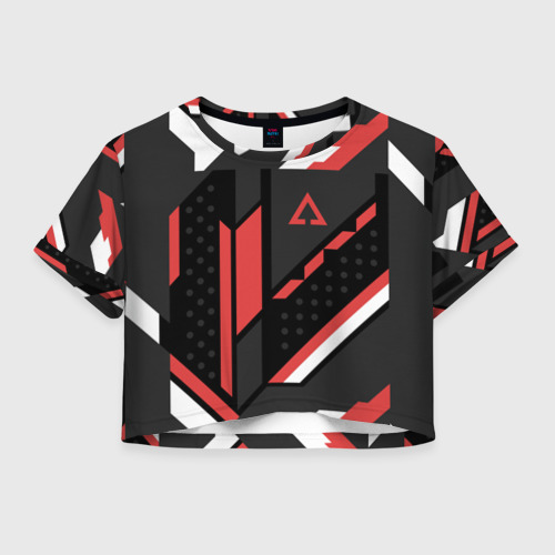 Женская футболка Cropp-top CSGO Cyrex Pattern Фото 01 Женская футболка Cropp-top CSGO Cyrex Pattern Фото 01