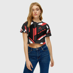 Женская футболка Crop-top 3D CSGO Cyrex Pattern - фото 2