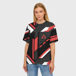 Женская футболка oversize 3D CSGO Cyrex Pattern - фото 2