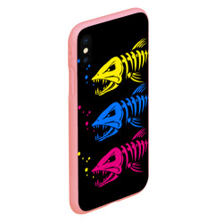 Чехол для iPhone XS Max матовый Рыбы скелеты - фото 2