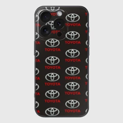 Чехол для iPhone 16 Pro силиконовый с защитой камеры Toyota