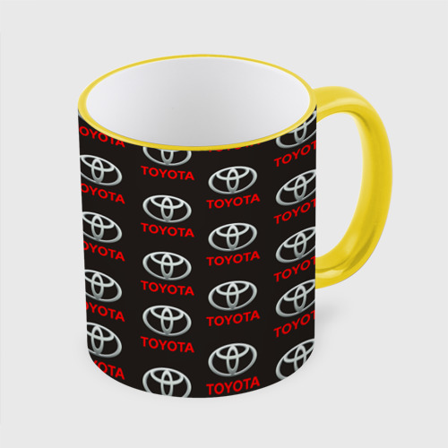 Кружка с полной запечаткой Toyota, цвет Кант желтый - фото 3