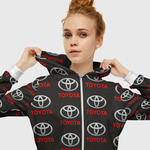 Женская толстовка 3D на молнии Toyota - фото 5