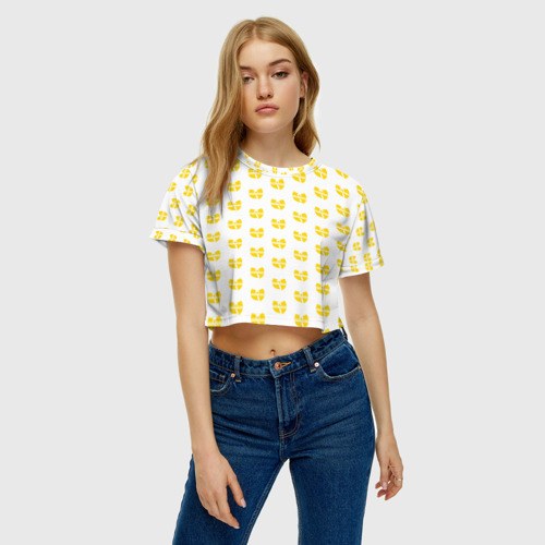 Женская футболка Crop-top 3D Wu-Tang Clan, цвет 3D печать - фото 4