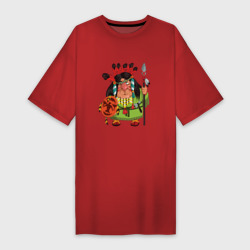Платье-футболка хлопок Забавные Индейцы 8
