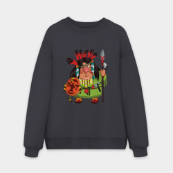 Мужской свитшот oversize без начеса хлопок Забавные Индейцы 8